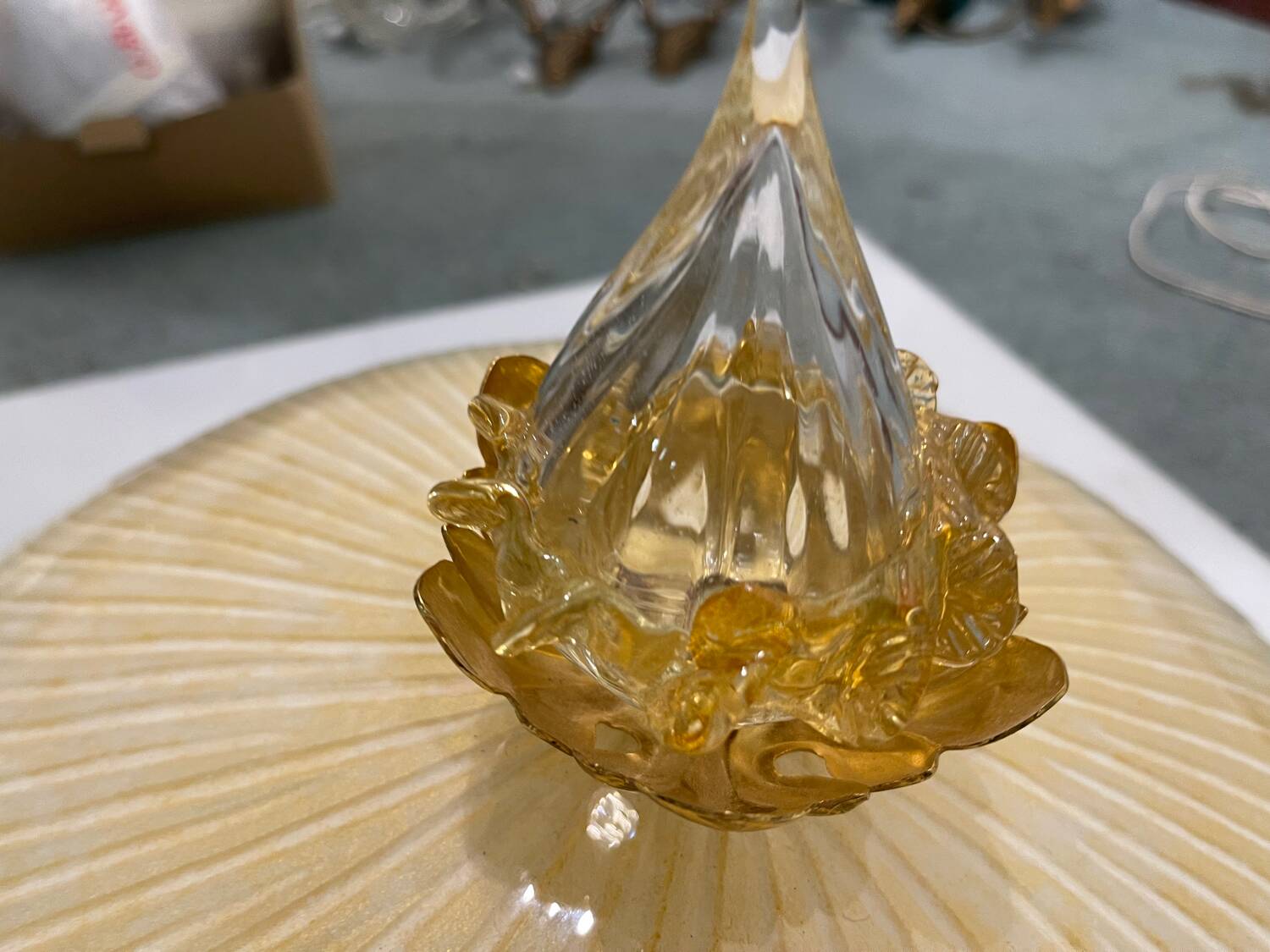 Lot de 2 plafonniers vénitiens en verre de Murano