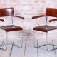 Set of Vintage Bauhaus Chairs in Chrome and Plywood by Mart Stam, 1930s