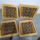 Set of 4 wooden chairs cannage and seat spring
