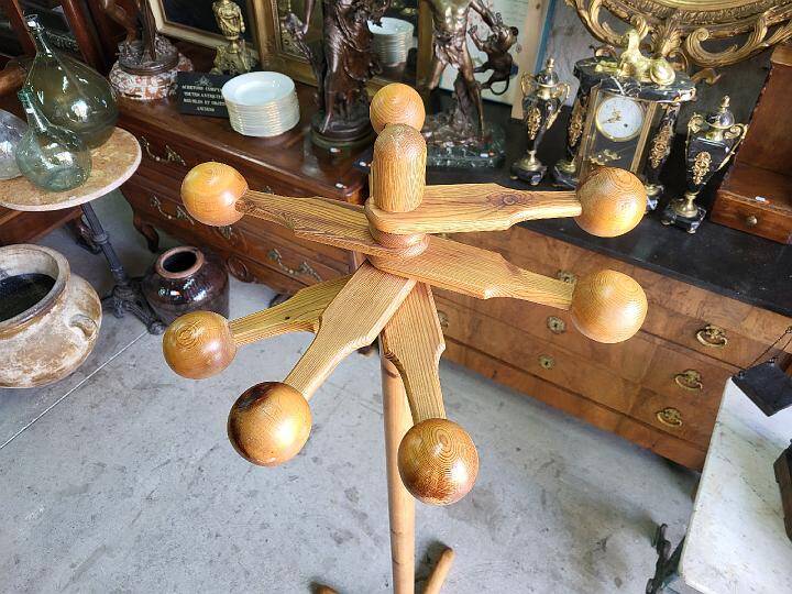 1960 modernist vintage coat rack in fir 7 b