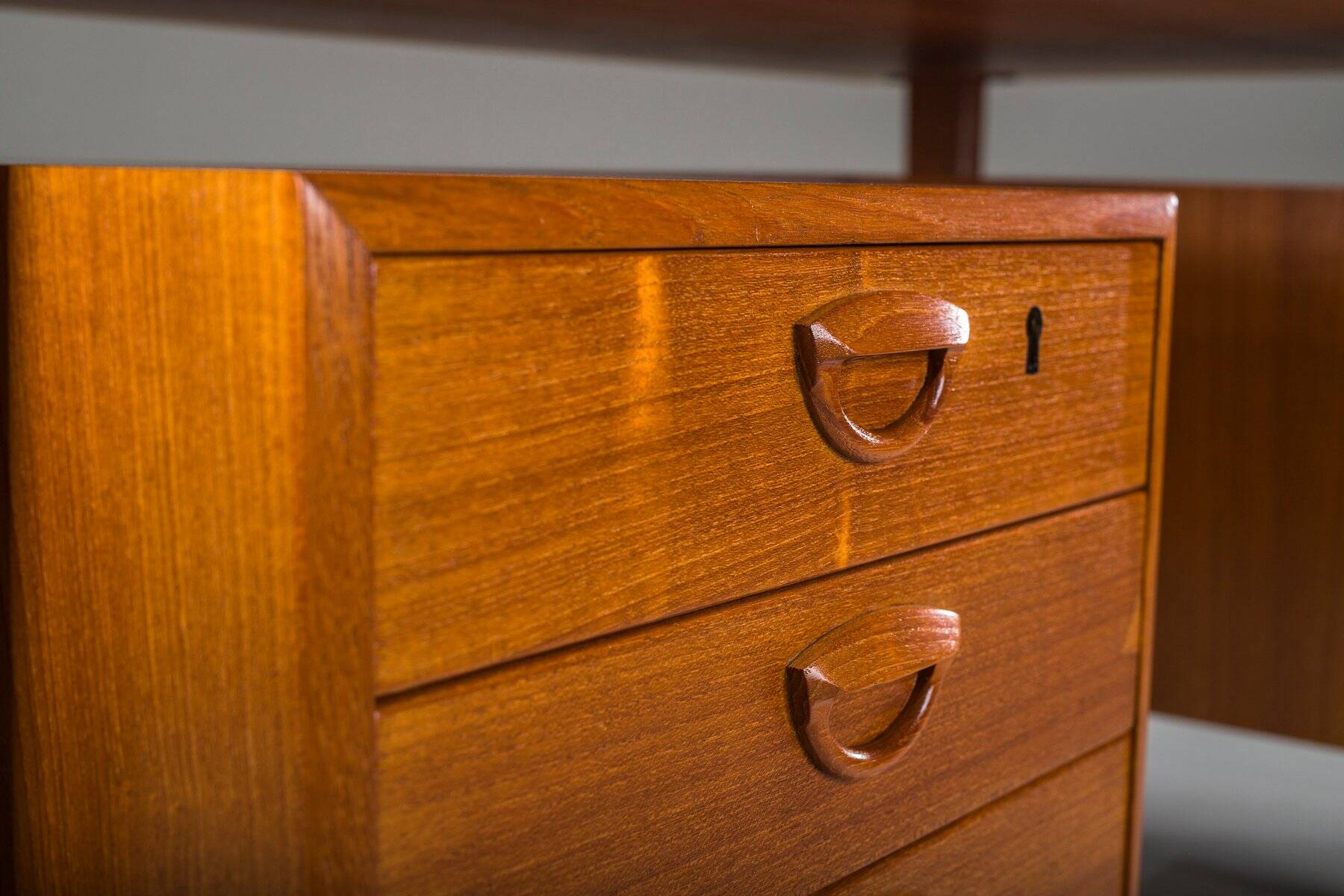 Danish teak desk by Kai Kristiansen for FM Møbler, 1960s
