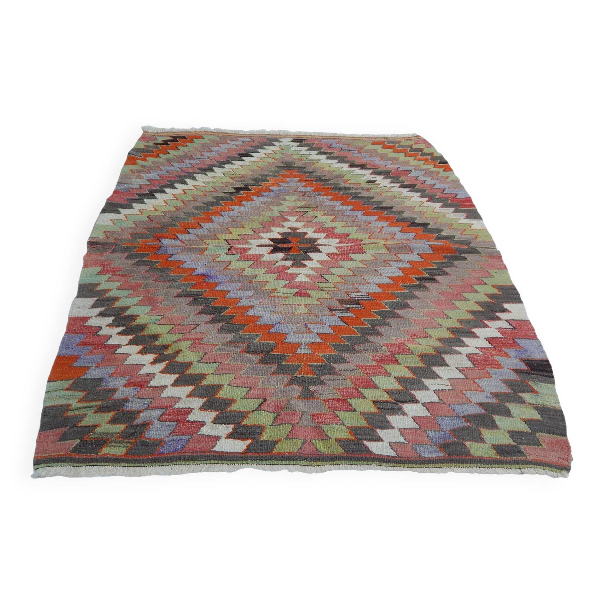 Vintage Turkish kilim, handwoven, 100x120 cm.