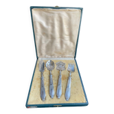 Coffret complet de couverts à mignardises argent Minerve 1er titre Art nouveau