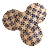 Ensemble de 4 assiettes à dessert "torchon bleu"