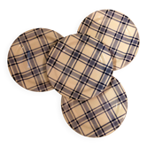 Ensemble de 4 assiettes à dessert "torchon bleu"