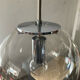 Space Age globe pendant lamp in smoked glass from the 70s