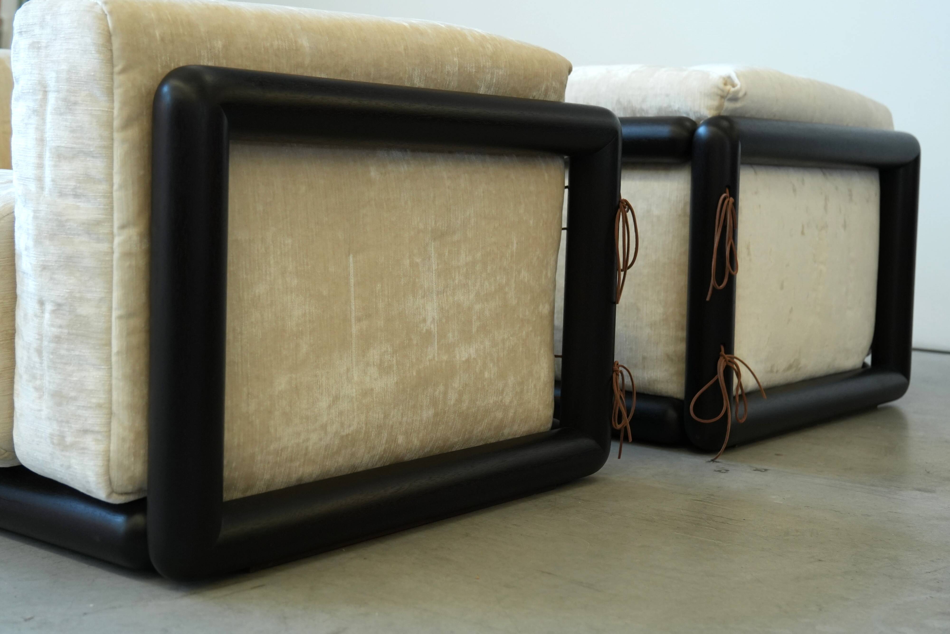 1973 “Cornaro” Sofa & Armchair Set by Carlo Scarpa for Simon