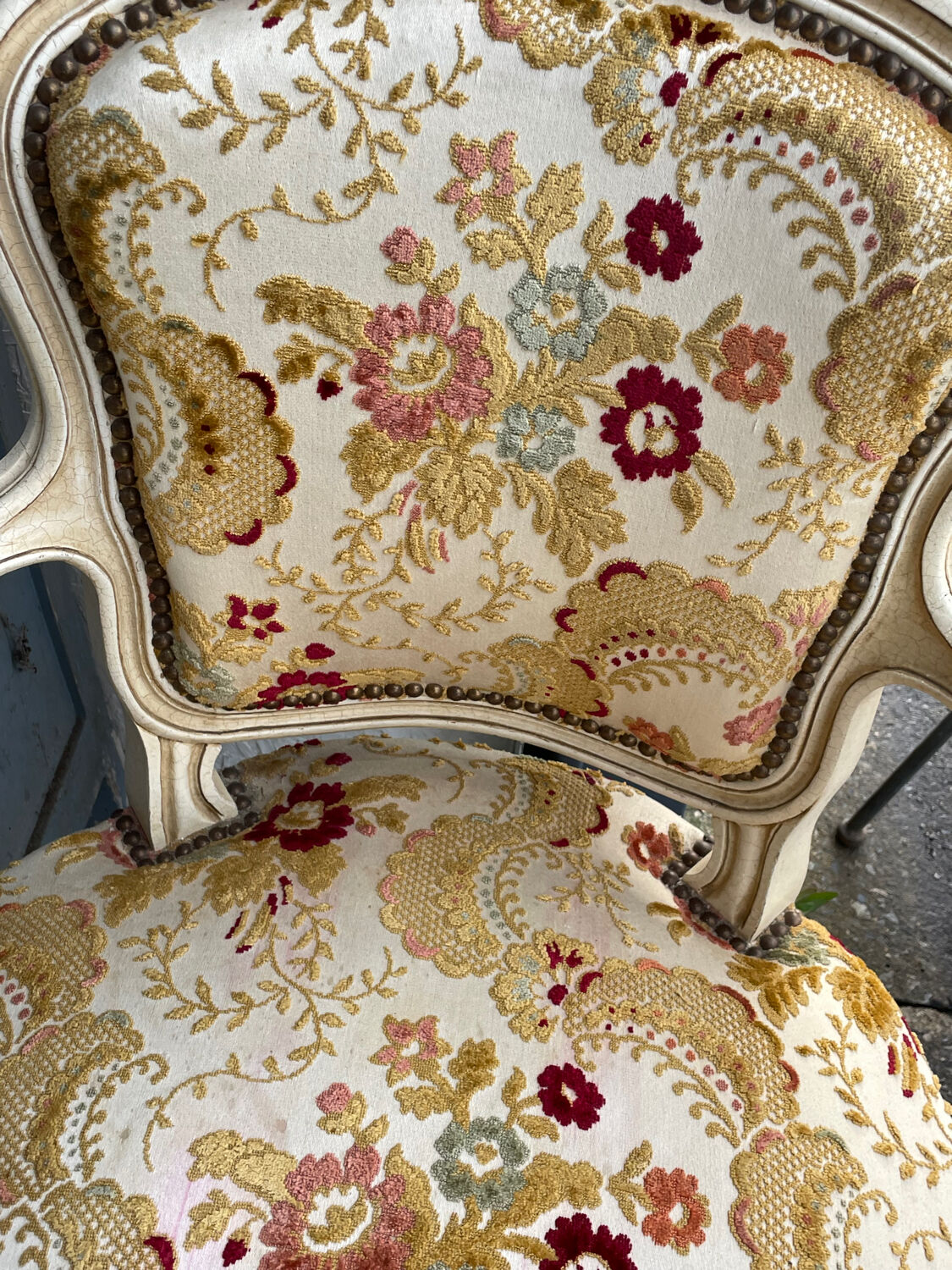 Pair of LXV style armchairs