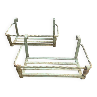 Wrought iron balcony planters