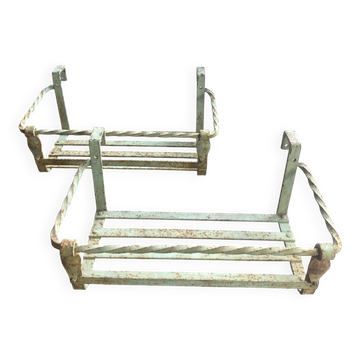 Wrought iron balcony planters