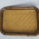Pretty serving tray in woven bamboo and rattan. 70s. Vintage.