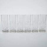 Set of crystal glasses, Italian design, 1960s, production: Italy