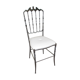 Vintage metal chrome silver chiavari napoleon year 50 italy design chair