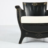 Otto Schulz leather club chair, for Boet. Sweden, C.1940