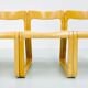 Lot de 4 chaises traîneau italiennes d'époque en hêtre contreplaqué moulé