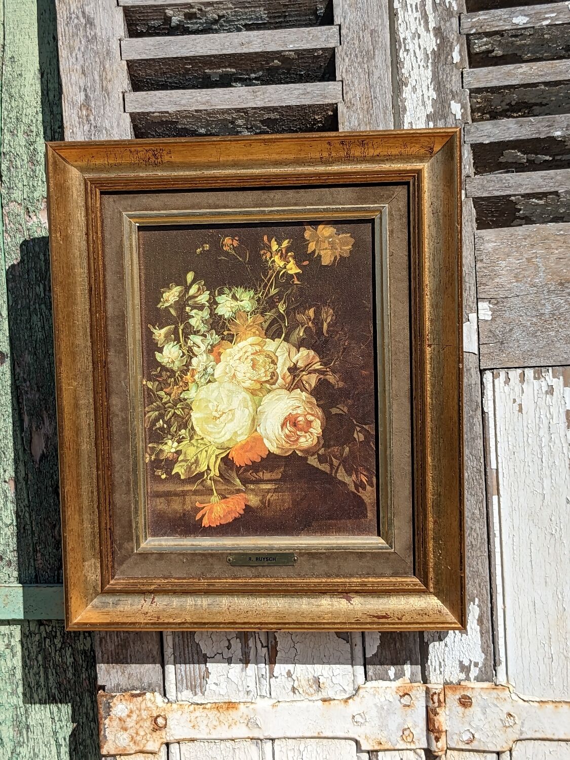 Painting of flowers by R. Ruysch