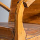 Asian armchair in upcycled wooden slats