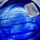 Large Vase R Pierini 1998 Blue White Glass Bubble 31cm 5kg Signed
