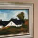 Original Swedish Oil on Panel – “Landscape with Farm” by Louis Zelig – Signed – Vintage & Framed – 78 × 39 cm (30.7" × 15.4")