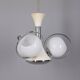 Vintage Space Age Italian Chandelier with Glass Lights, 1970s