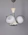 Vintage Space Age Italian Chandelier with Glass Lights, 1970s