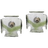 Large glass wall lamp designed by Carlo Nason for Kalmar, 1960s.