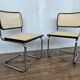 Pair of chairs B32 Marcel Breuer Bauhaus design made in Italy