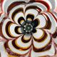 Brown Murano glass Fazzoletto pendant by AV Mazzega, Italy, 1970s