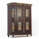 Rustic Farmhouse Folk Art Painted Bridal Cabinet 1844