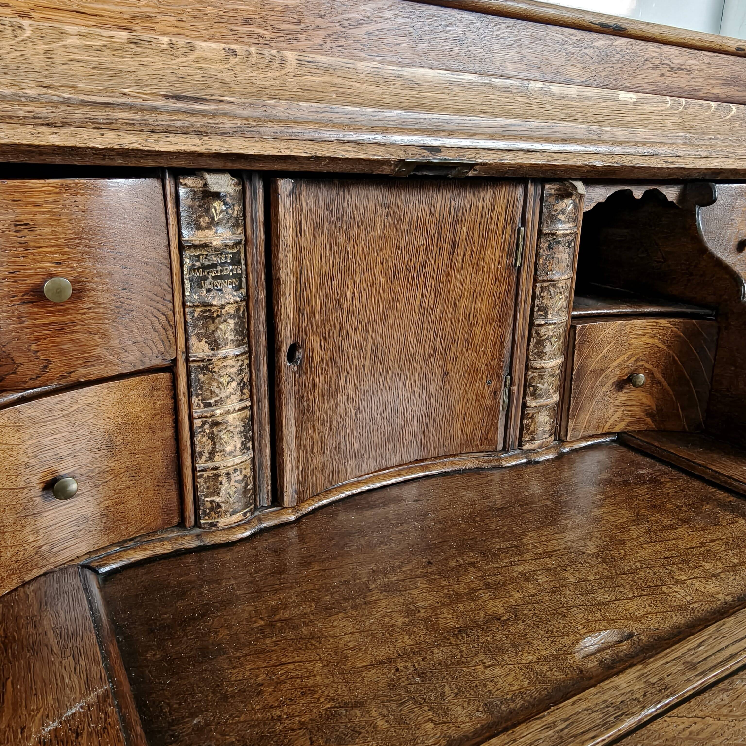 Dutch Oak Bureau Bookcase, 18th Century