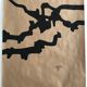 Original poster on kraft paper by Eduardo CHILLIDA, Museo de arte abstracto, 1980