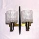 Carl fagerlund, wall lamp, brass & crystal, by , mid-century sweden