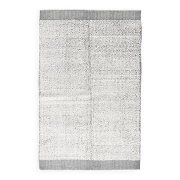 4x7 Shades Of Ash Green Handmade Wool Vintage Rug, 129x217Cm SK 34947