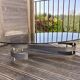Vintage chrome metal coffee table and smoked glass
