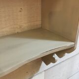 Patinated wooden shelf