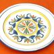 19th-century Lunéville polychrome faience plate with floral decoration.
