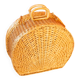 Round wicker suitcase