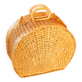 Valise en osier forme arrondie
