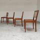 Série de 4 chaises bois et sangles par Krasna Jizba Année 40