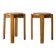 Pair of vintage solid pine stools, 1970s