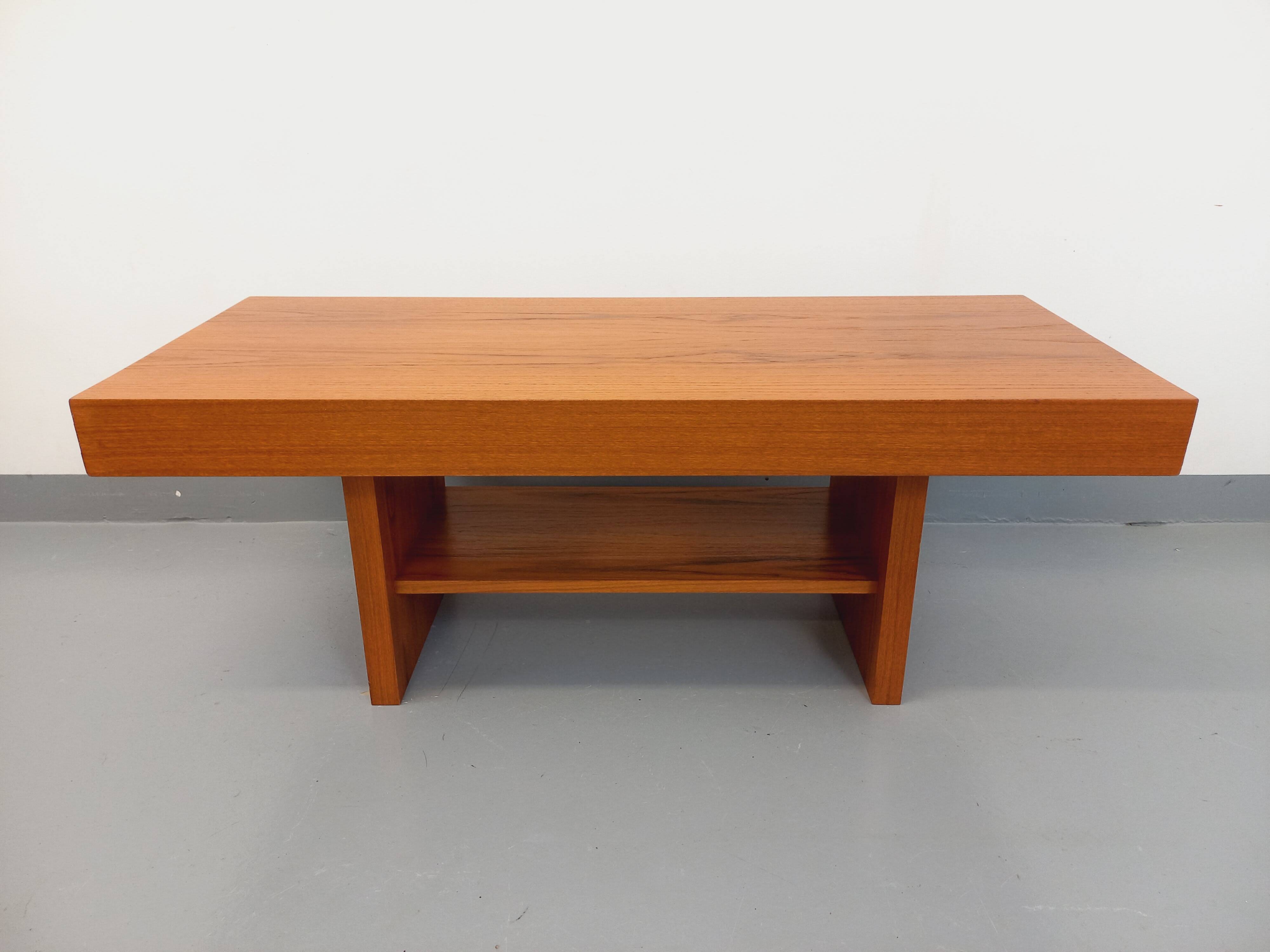 Vintage modernist teak coffee table from the 60s