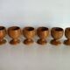 Ensemble de coquetiers vintages en bois
