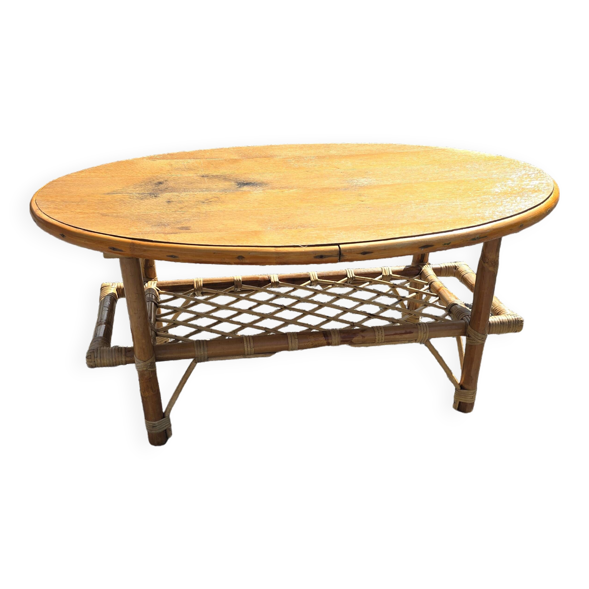 Rattan coffee table