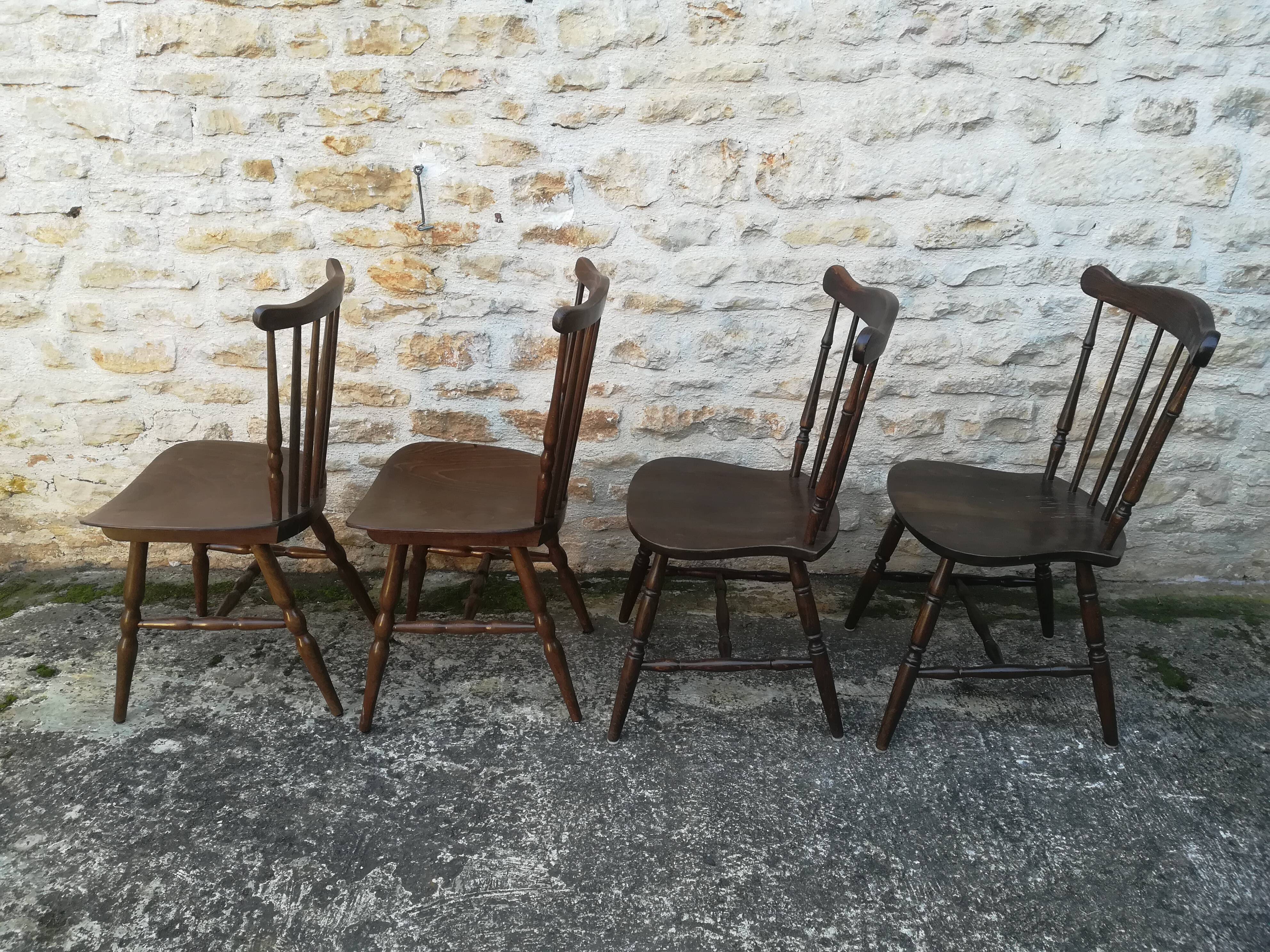 Mismatched bistro chairs