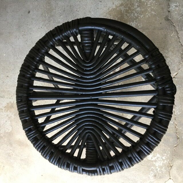 Vintage rattan stool