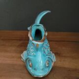 Fish Turquoise Vase 1950 Paby