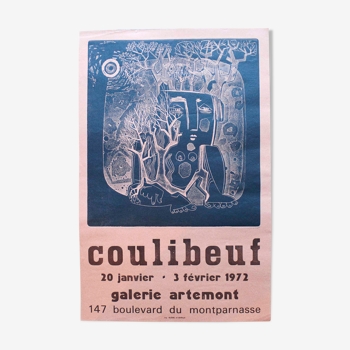 Affiche exposition Coulibeuf Galerie Artemont 1972