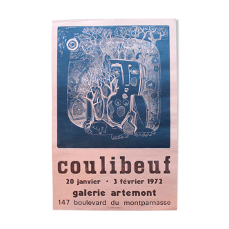 Affiche exposition Coulibeuf Galerie Artemont 1972