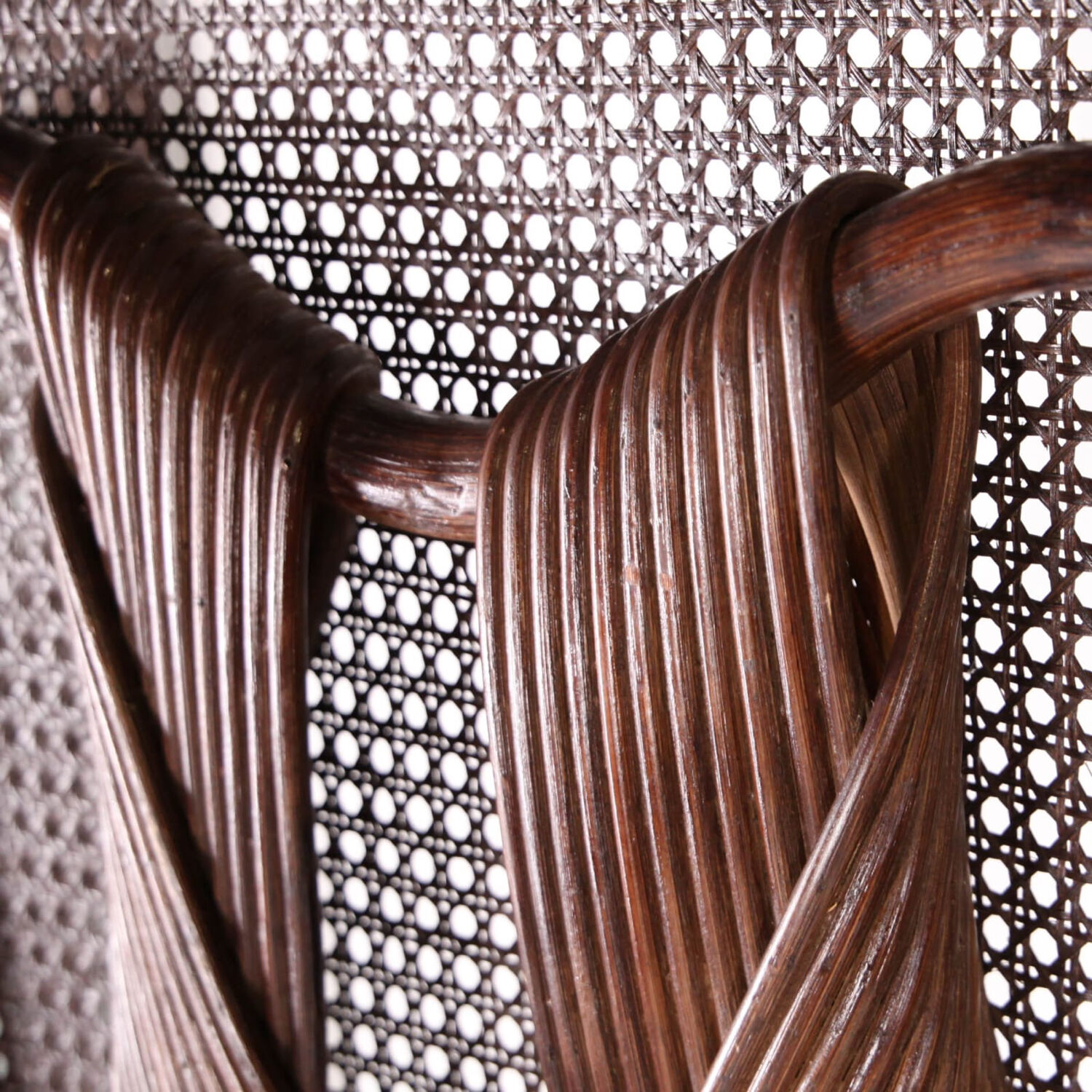 Pair of rattan screens