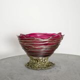 Italian Decorative Contemporary "Ogiva Basket" Purple Bowl by Gaetano Pesce